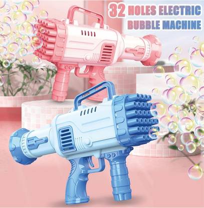Pick and Nick toy Bubble Gun 32 Holes Super Rocket Bubble Making Toy Gun with Bubble Solution B35 Toy Bubble Maker