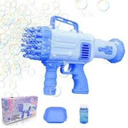 IndusBay 25 Hole Automatic Bubble Rocket Gun Bubble Maker Machine Gatling Blaster Gun Toy Toy Bubble Maker