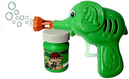 toystor Elephant Shaped Hand Press Bubble Gun For Kids Toy Bubble Maker