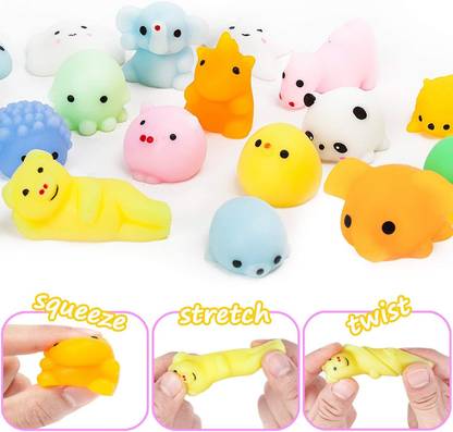 Chocozone 25 Squishy Toys Squishies Animals Squeeze Toys Stress Balls Toys for Kids  - 2.5 cm