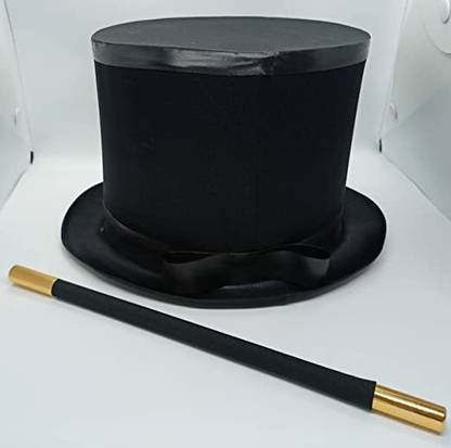 SSR SHOP A SARKAR Magician HAT & Wand Magic Set/Folding TOP HAT & Color Changing Wand Set 2 Magic Tricks