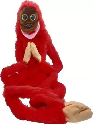 A SARKAR MAGIC WORLD VENTRILOQUISM MONKEY PUPPET (RED) / VENTRILOQUIST TALKING MONKEY PUPPET Hand Puppets