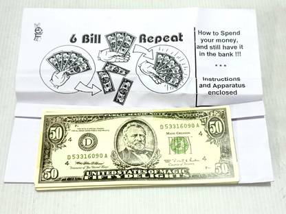 wizerdy 6 BILL REPEAT MAGIC TRICK / MULTIPLYING DOLLAR MAGIC / MONEY MANIPULATION MAGIC 1 Magic Tricks