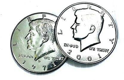 wizerdy IMITATION MAGIC SHELL HALF DOLLAR COIN (METAL) (SILVER) 1 Magic Tricks