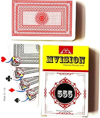 A SARKAR MAGIC WORLD MVISION 555 MARK PLAYING CARD (RED COLOR) / CHEATING MARKED MAGIC PLAYING CARD 1 Magic Tricks