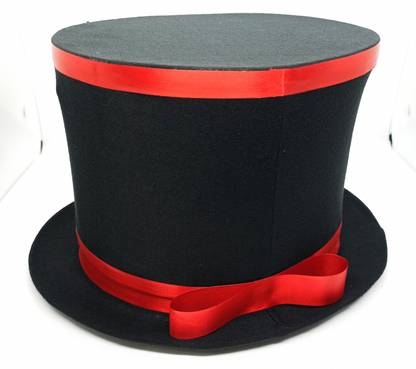 A SARKAR MAGIC SHOP MAGICIAN FOLDING TOP HAT (RED-BLACK MODEL) 1 Magic Tricks