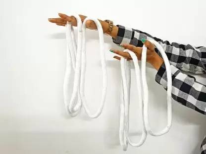 A SARKAR MAGIC WORLD LONG LONG ROPE MAGIC TRICK (MAGNETIC) / ROPE BUNCH TO RINGS MAGIC TRICK (WHITE) 1 Magic Tricks