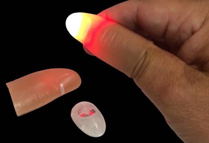 R.s.Magic Tricks Thumb Tip Light Flashing Finger Lights Vanishing and Appearing Magic Tricks 2 Magic Tricks