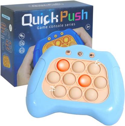 SALPITOYS Pop It Game Light Up Fidget Toy, Quick Push Game Console, Whack a Mole Game Finger Puppets