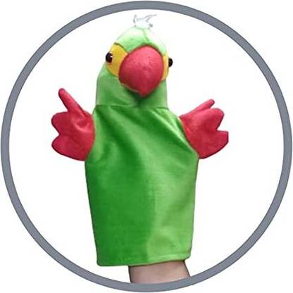 VARUSH Storytelling Hand Puppets Soft Parrot for Kid's Learning Playing Hand Puppets