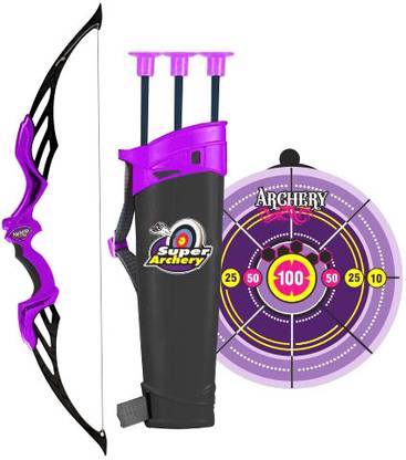 Medivedas Archery Set for Kids Bow & Arrow Set For Kids 3 Years to 12 Years Old - Purple Archery Kit