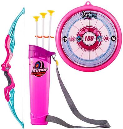 Planet of Toys Heavy Duty Bow Arrow Set for Kids Age 5 -12 Years Outdoor Target Game Archery Archery