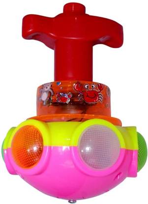 JANMESH ENTERPRISES Magic Flashing Light Toy Fun Games LED Lattoo/Lattu Crazy Ball
