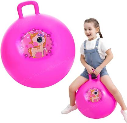zobro Hopper Ball Kids Exercise Ball Multi-Function Jump Ball, Bouncy Ball with Handle Inflatable Hoppers & Bouncer, Infatable Ball