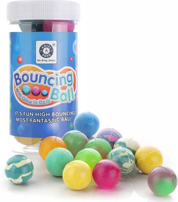 SAMPIN 14 Pics Crazy Bouncing Ball Colourful Different Color with Multi Colour Texture Crazy Ball
