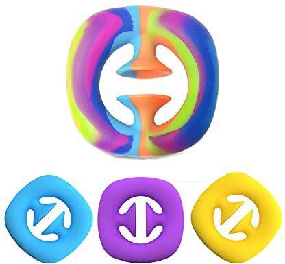 TRU TOYS 4PCS Fidget Toy Snappers Squeeze Grab Snap Sensory Toy Bowling