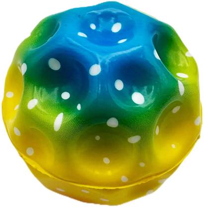 Poohan Crazy High Bouncing RAINBOW Moon Ball Soft Rubber Boys Girl 1 PC RANDOM color Crazy Ball