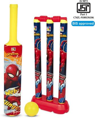 MARVEL Spider-Man Bat, Ball & Stumps My First Cricket Kit