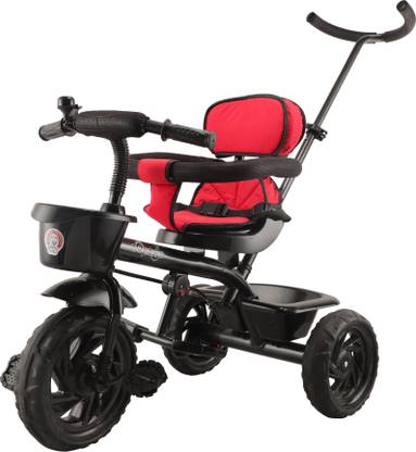 JoyRide Learn-to-Ride Trike on 3 Wheels with Safety Harness, Non-Slip Pedal,Storage Basket and Removable Parent Handle JR531 Tricycle