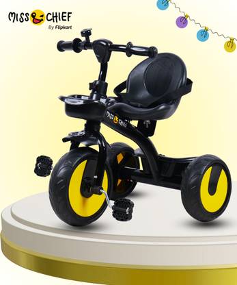 Miss & Chief Pixi Baby Tricycle Sturdy and Safe for Kids with storage baskets (Ages 2-5yrs) Tricycle  (Black)