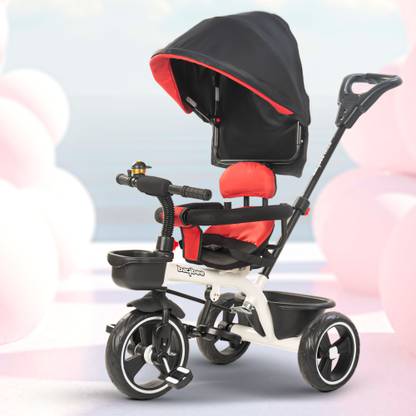 baybee Duke 3 in 1 Baby Tricycles for Kids, Plug N Play Baby Cycle with Parental Handle & Canopy, Safety Belt, Tricycle with Eva Wheels, Kids Cycle for 2 to 4 Years Tricycle