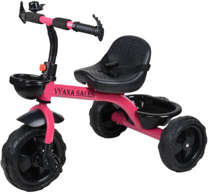 Baby Smile Baby Tricycle for Kids Smart Plug & Play Kids Cycle Eva Wheels & Storage Baskets BabyBST 01-PINK Tricycle