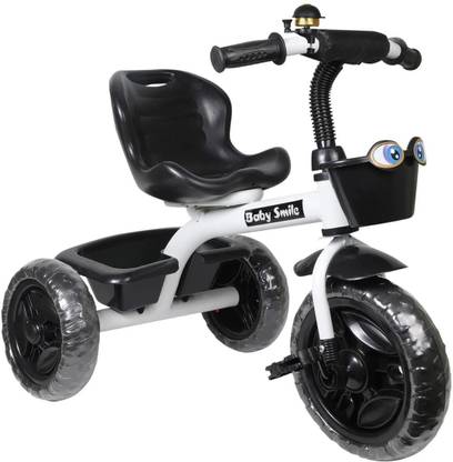 Baby Smile Tricycle for kids Cycle for Kids Cycle for Baby with Storage Basket 4002-Black Tricycle