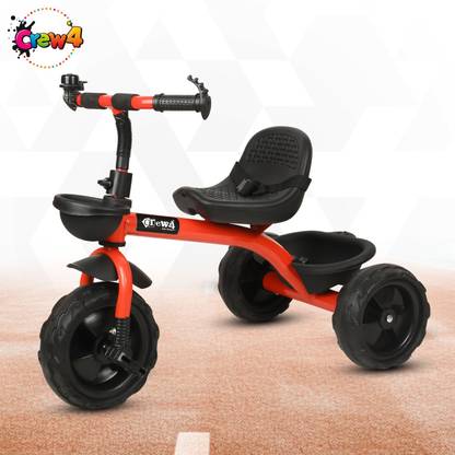 CREW4 Tricycles and Cycles for Kids Cycle for Baby with Parental Control for kids. RED BASKETY TRICYCLE 8 Tricycle