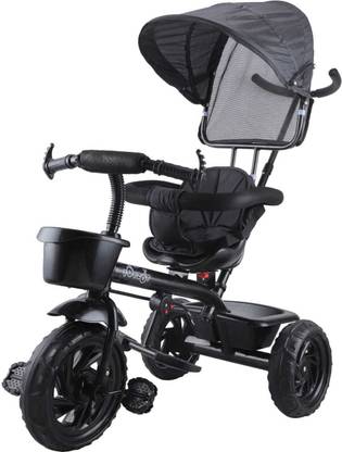 Maanit Toyzoy with Canopy Dual Storage Basket With Parental Handle Contro Safety Guardrail comfort Seat Model_552 for Kids|Boys|Girls Age Group 2-5 Years Tricycle