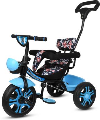 TOYSHOPPEE 12-60 Months Kids Tricycle with Cushion Soft Seat,Storage Basket,Parental Handle Best Kids N-1 Tricycle Baby Boys-Baby Girls Tricycle