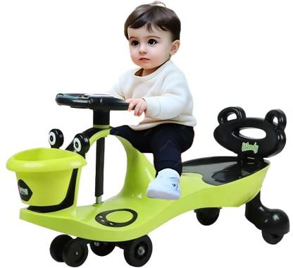 MAPACHE Wendy Rider Magic Car for Kids with Bucket, Light & Music & Comfortable Seats Tricycle
