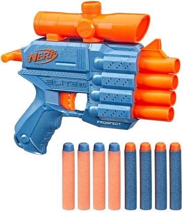 Nerf Elite 2.0 Prospect QS-4 Blaster,8 Official Elite Darts,4-Dart Blasting Guns & Darts