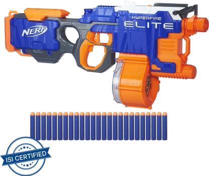 Nerf HyperFire Motorized Elite Blaster,25-Dart Drum Guns & Darts
