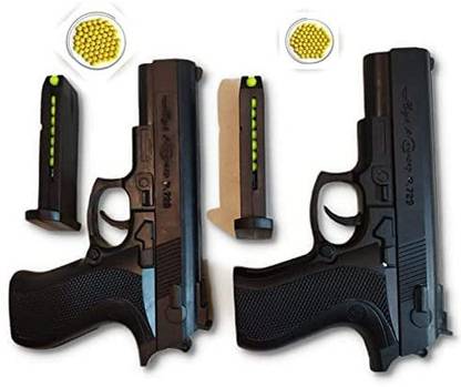 JSSHOME Toy Gun Pistol for Kids with 8 Round Reload (50-60 Bullets) set of 2 Guns & Darts