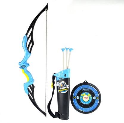RAINBOW RIDERS Archery Set Bow & Arrow for kids with 3 Suction Cup Arrows, Bow, Target & Quiver Bows & Arrows