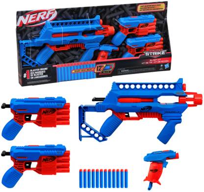 Nerf Alpha Strike Blast Kit, Dart-Blasting Multi-Pack, best gift set, Incl. 12 Darts Guns & Darts