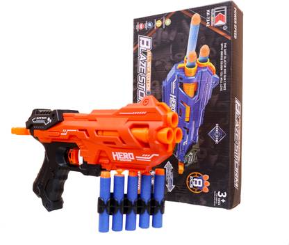 AS TRADERS Blaze Storm Soft Bullet Gun Toy With 10 Soft Foam Bullets H42 Guns & Darts