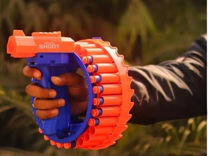 Shivay traders Rechargeable Rapid Fire Electrical Shoot Gun with 28 Foam Dart Gun Toy Guns & Darts