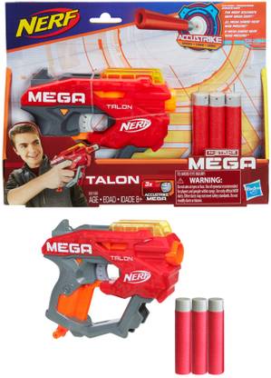 Hasbro Nerf Mega Talon Blaster -- Includes 3 Official AccuStrike Nerf Mega Darts Guns & Darts