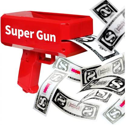DOZTI Money Fly Gun Cash Canon for Punjabi Wedding with Fake 100 doller Money Gun