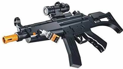 Cairwi Creation Musical Army Style MP5 Toy Gun for Kids with Smoke Effect Powerful Vibration Guns & Darts