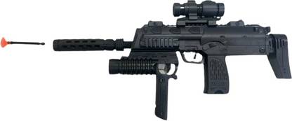 Gurtoy TOY GUN WITH LIGHT, SOUND & BULLETS SUBMACHINE GUN MP7 Guns & Darts