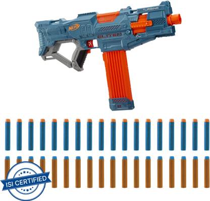 Nerf Elite 2.0 Turbine CS-18 Motorized Blaster, 36 Darts, 18-Dart Clip, Tactical Rails, Barrel Attachment Guns & Darts