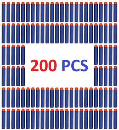 bhauvik Plastic Soft Foam Toy Bullet Dart Bullets for Nerf N-Strike Elite Guns (200pcs) Guns & Darts