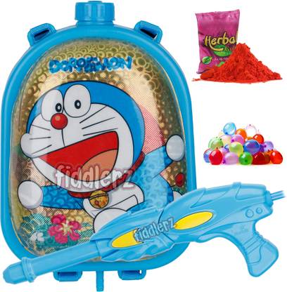 holi pichkari water gun with tank cartoon