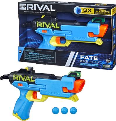 Nerf Rival Fate XXII-100 Blaster, Adjustable Rear Sight ,Including 3 Rival Accu Guns & Darts