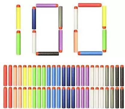 bhauvik Colorful Soft Foam Dart For All Types Of Nerf And Other Gun (100pcs) Guns & Darts