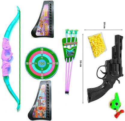 Dynamic Retail Global Gun Toys for Boys With Bullets, Archery Bow & Arrows, Blaster Guns Darts AP1529 Guns & Darts