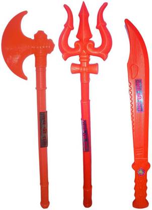 हरि कलेक्शन्स Plastic Trishul. Swords, Axe toy for kids