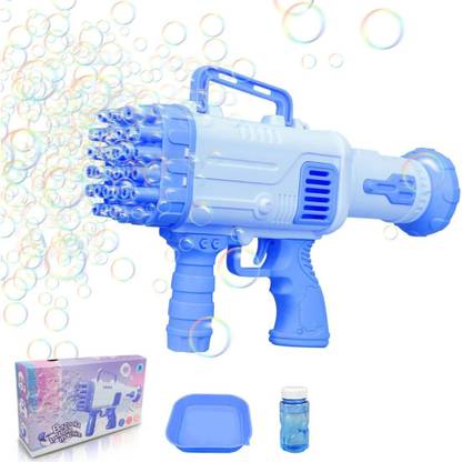 Bloomingworld toys 32-Hole Electric Bubbles Machine for kids ,Rocket Boom Bubble Gun Water Gun